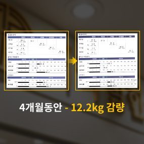 4개월동안 -12.2kg 감량 사례
