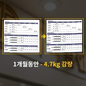 1개월동안 -4.7kg 감량 사례