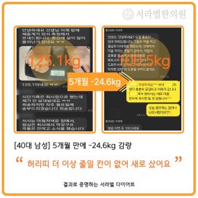 [40대 남성] 5개월간 -24.6kg 감량