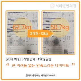[20대 여성] 3개월간 -12kg 감량