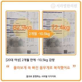 [20대 여성] 2개월 간 -10.5kg 감량